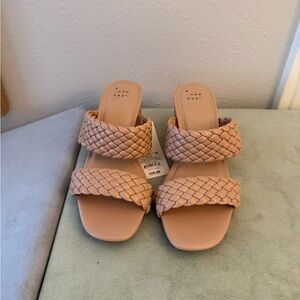 A New Day Women's Tan Braided Heels